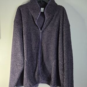Xersion Mens XXL Purple Faux Fur  Jacket New With Tags